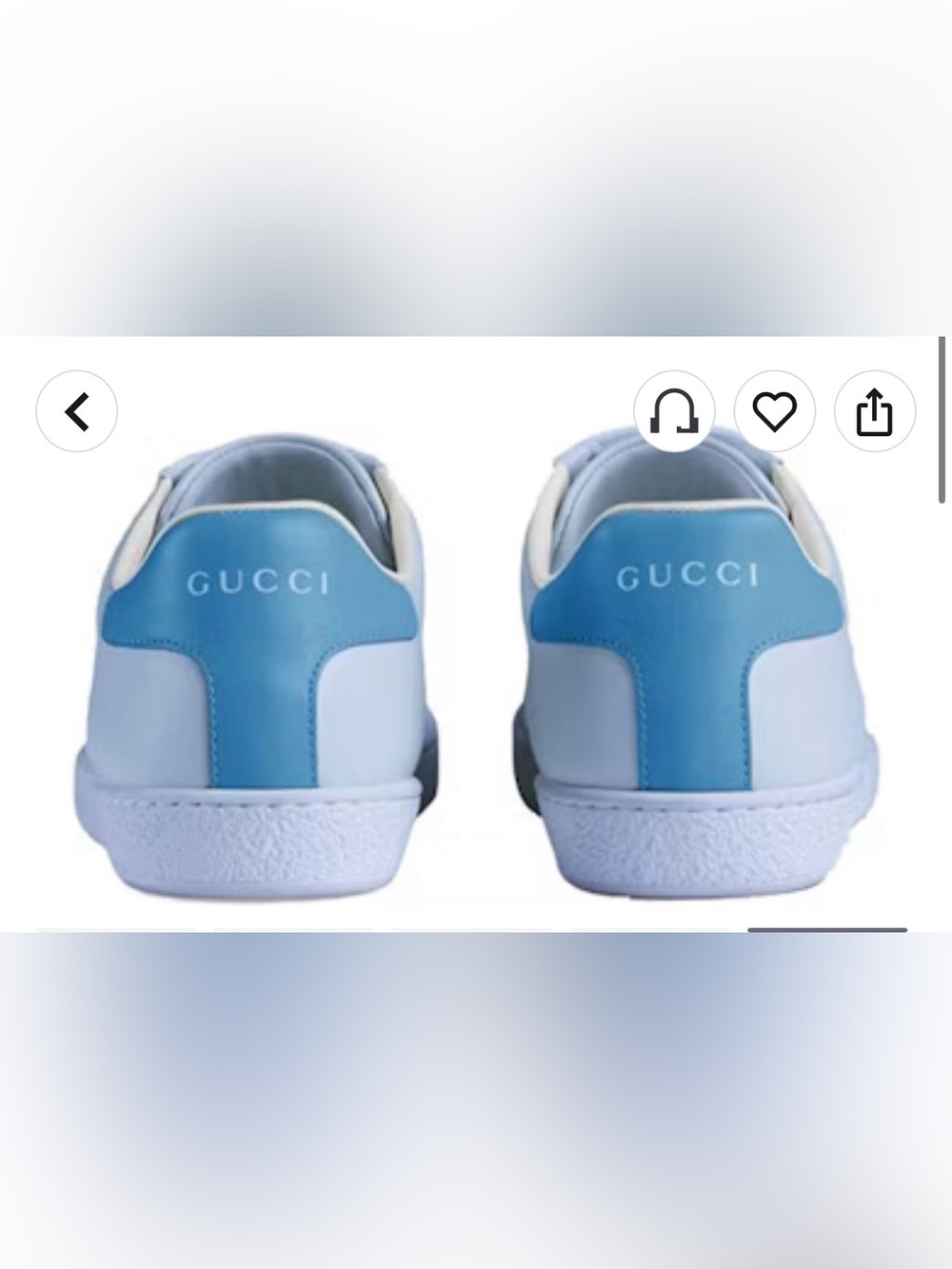 100% AUTHENTIC- Gucci Ace 'Interlocking G - Blue' 598527-AYO70-4971